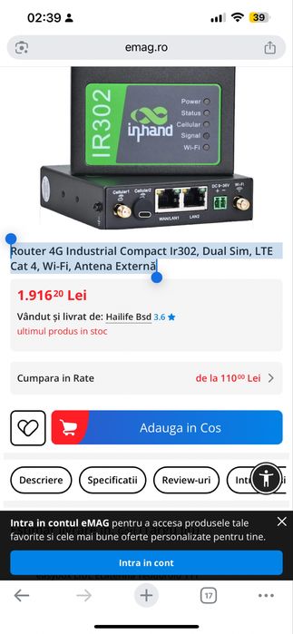 Router 4G industrial ! Nou