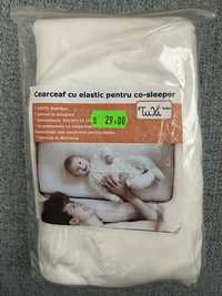 Cearceaf cu elastic co-sleeper nou