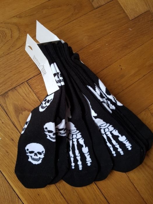 Set 5 perechi șosete H&M scheleti 25/27 Halloween
