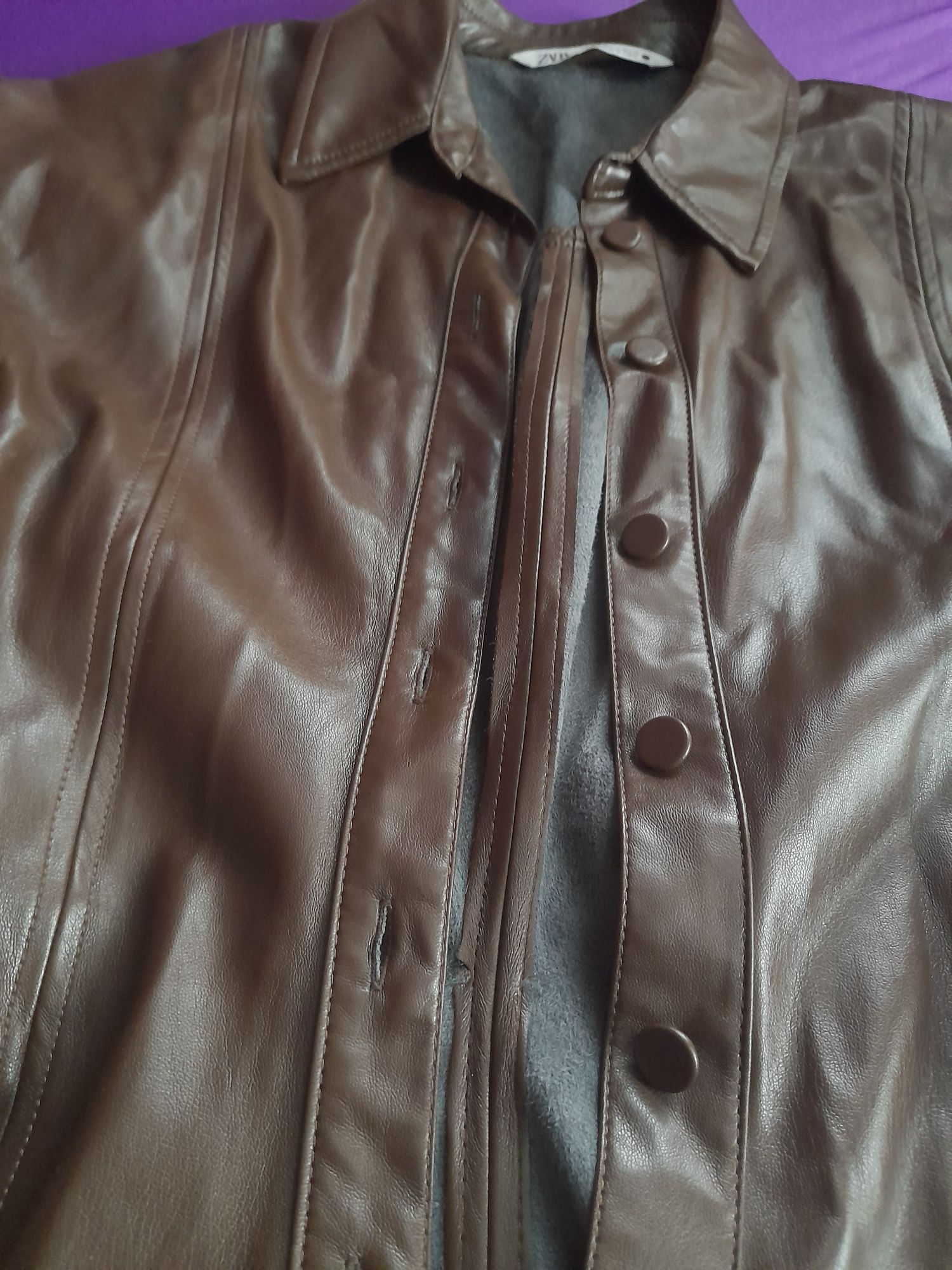 Дънково дълго яке XS и кожено яке Zara