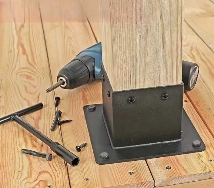 Комплект 4бр стъпки за Пергола, ограда от Тежка Сплавена Стомана НОВ