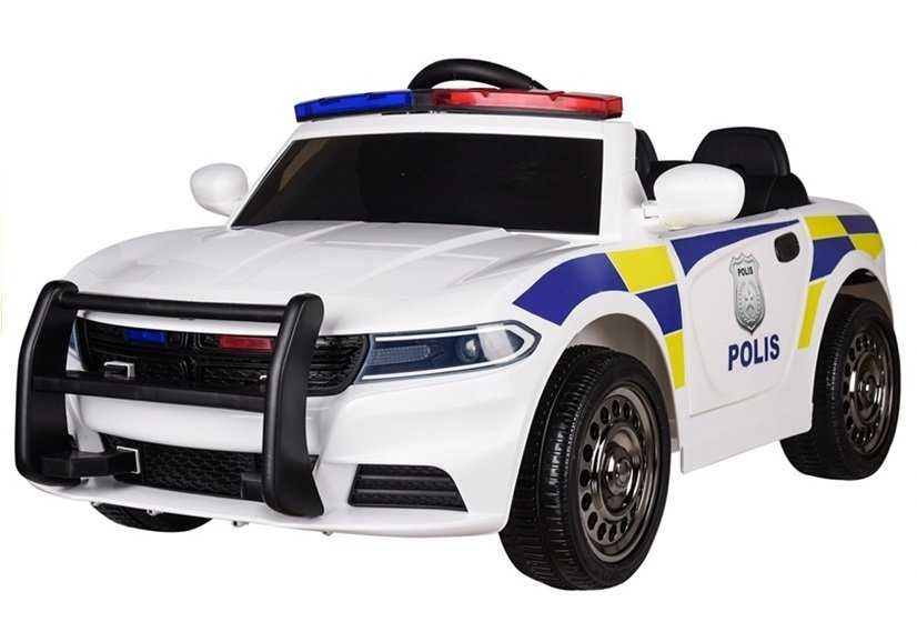Masinuta electrica de politie,  Kinderauto JC666 2x35W 12V Alb