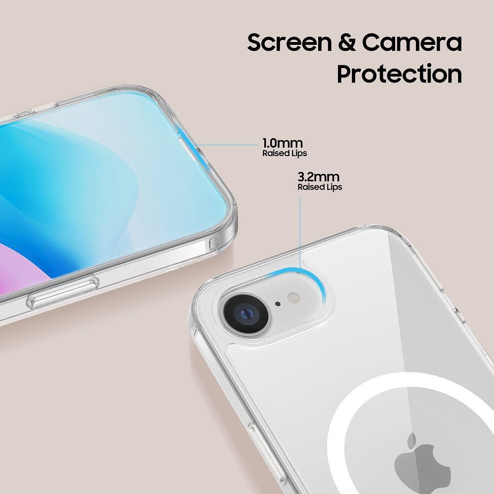 Tech-protect flexair hybrid magsafe калъф за iphone 16e - clear