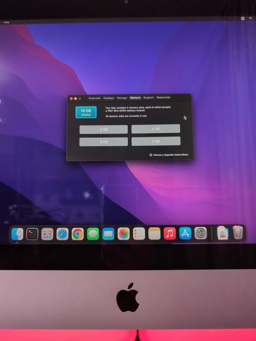 Apple iMac 21.5" – 16GB RAM, SSD 128GB, macOS Monterey + Accesorii