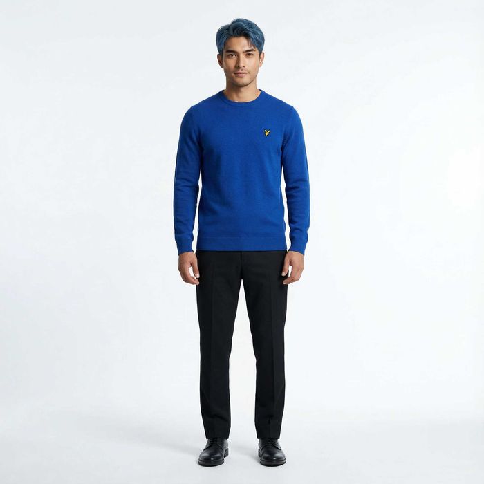 Lyle & Scott Оригинален мъжки син пуловер размер L