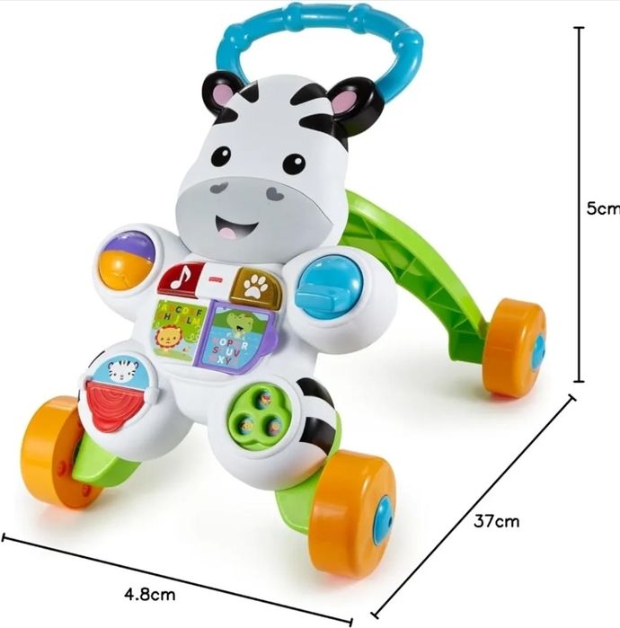 Antepremergator zebra fisher price cu sunete si lumina.