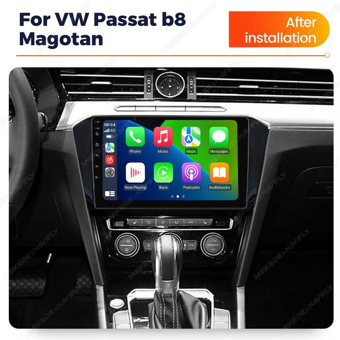 Navigatie Android 14 Vw Passat B8 2014+ Waze CarPlay YouTube + Camera