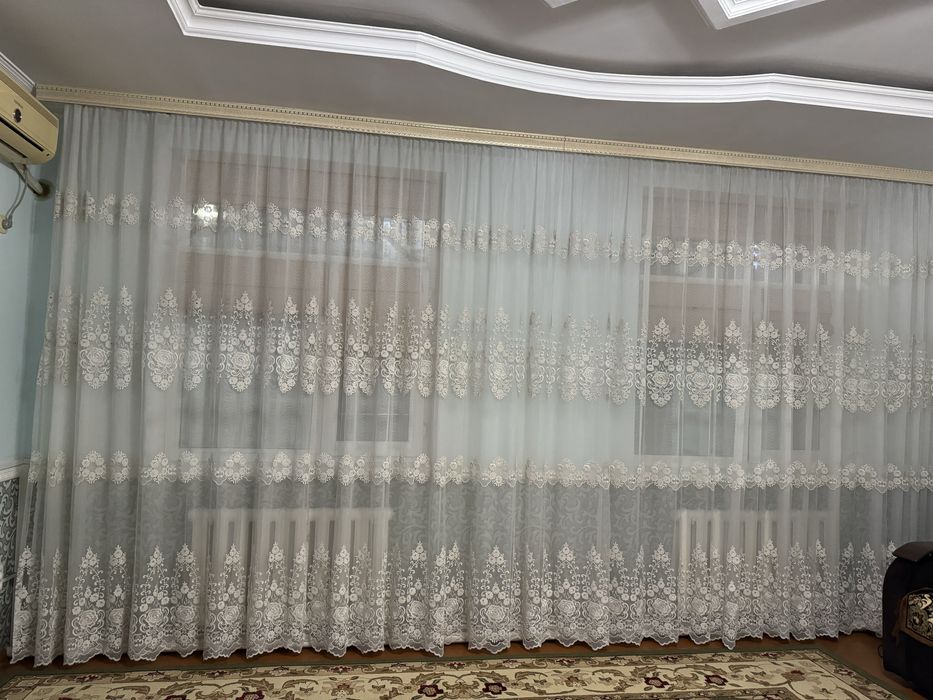 красивая тюль со стразами 9 метров