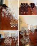 Pahare cristal colectie  si sticla gravata comunism retro clasice