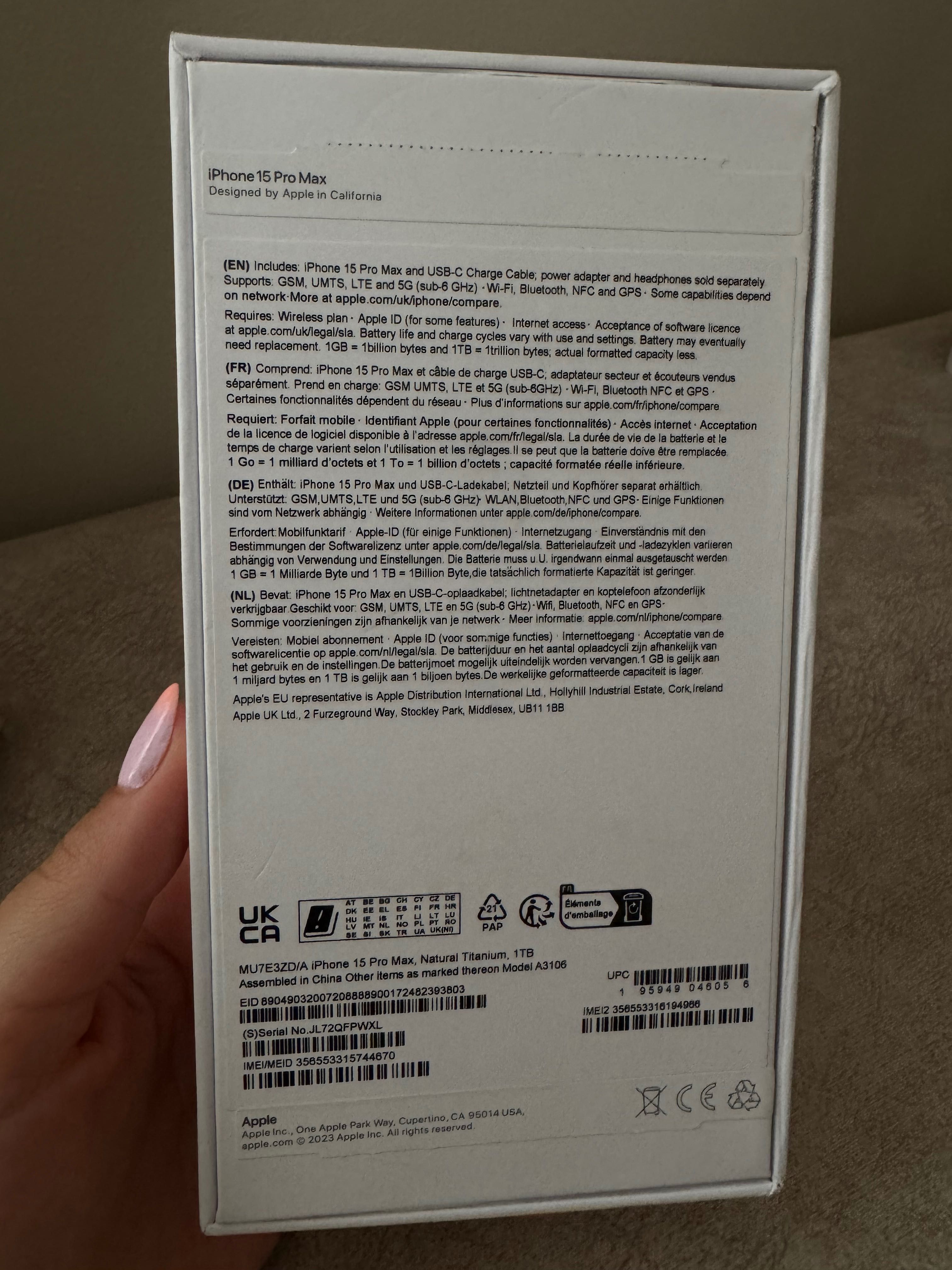 İphone 15 pro max 1tb