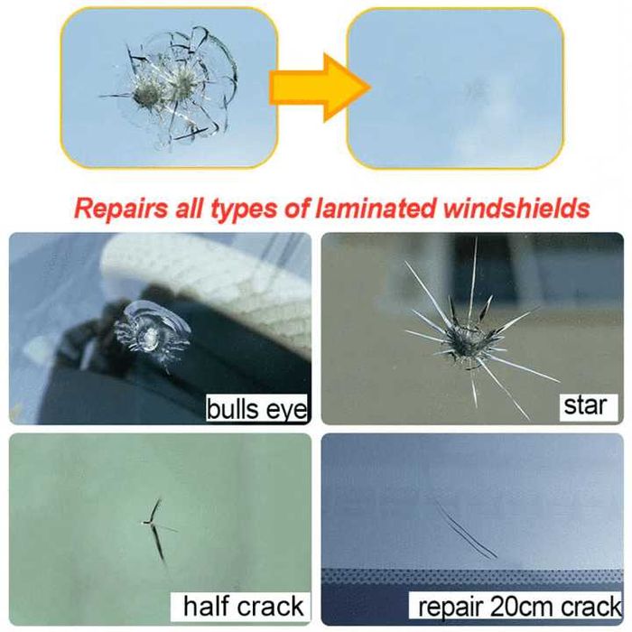 Ремонтен комплект за поправка на спукано стъкло Windshield repair kit