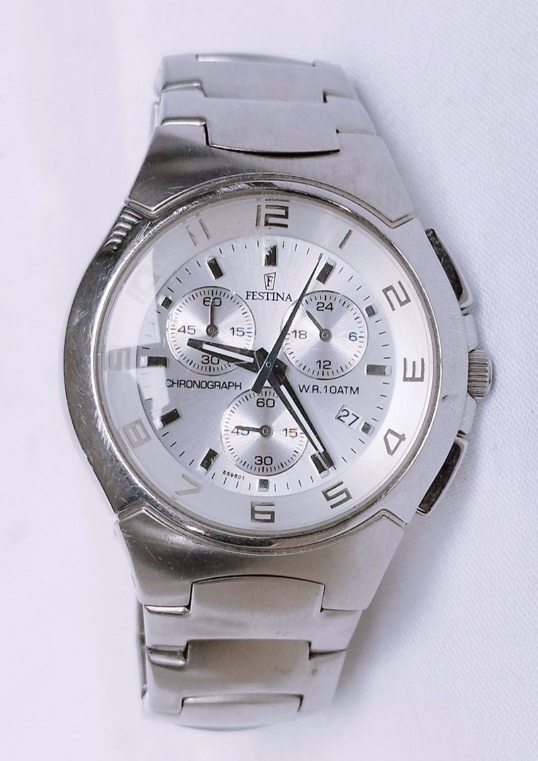 Ceas bărbătesc Festina F6698, cronograf, Quartz, oțel inoxidabil.