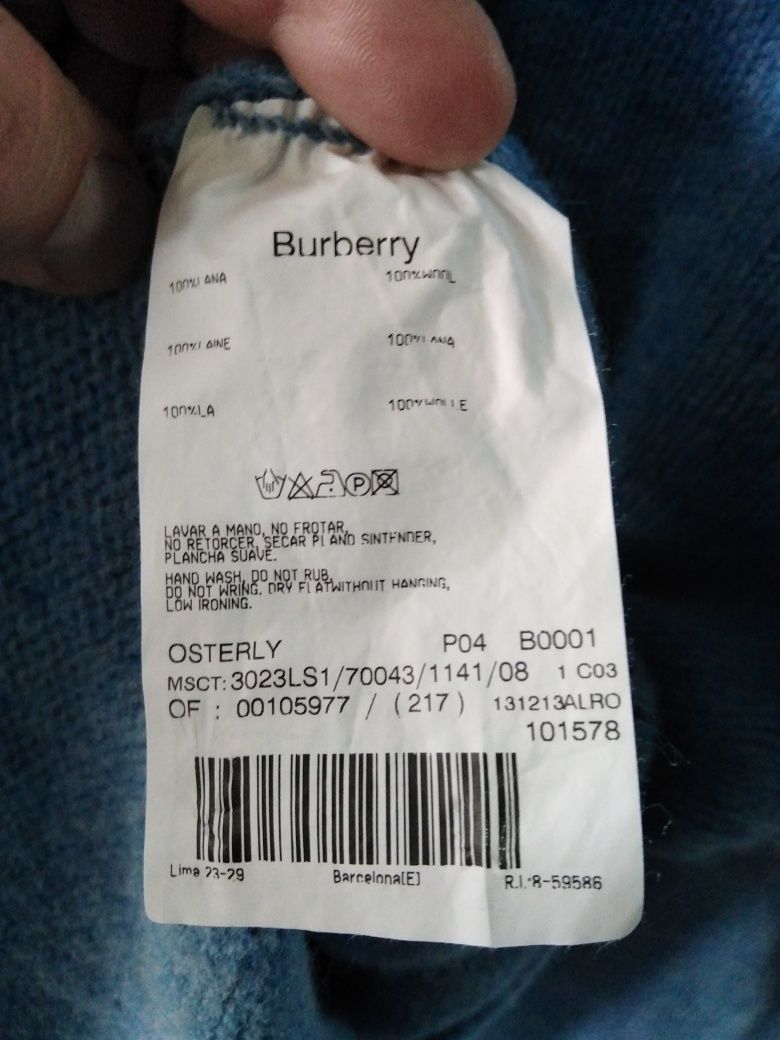 Burberry pulovăr unisex din lână masura XL