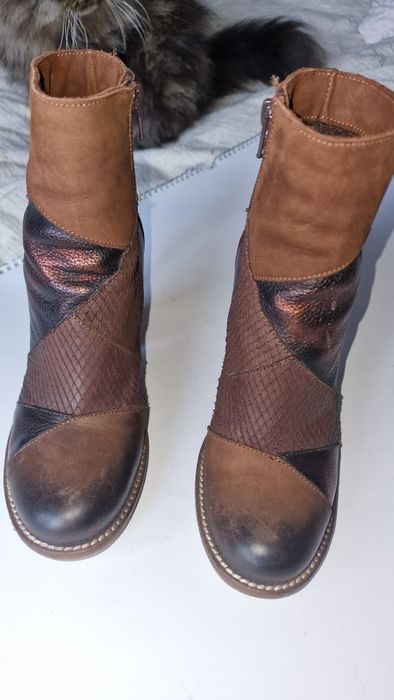 Ghete piele ext cu toc 9cm Mărime 37cm