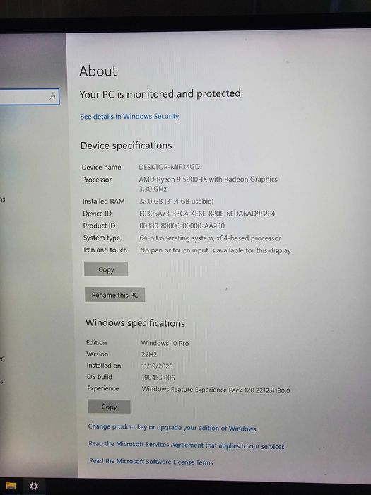 Laptop ASUS ROG ryzen 9 5900HX + RTX 3070 + 32 GB RAM 1.5 TB m2 SSD