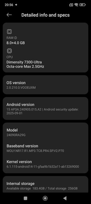 Xiaomi Redmi Note 14 Pro 256GB; 8+4GB RAM