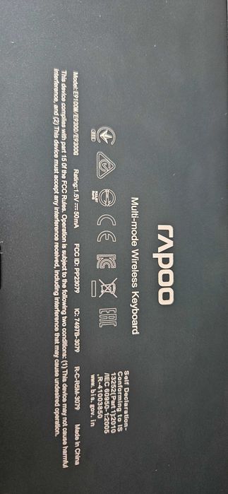 Rapoo E9300 Kit Wireless Slim