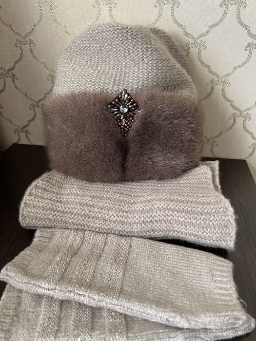 Норковая шапка женская