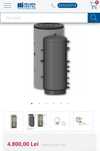 Boiler / Puffer 800l cu o serpentina pentru centrale pe lemne ,carbun