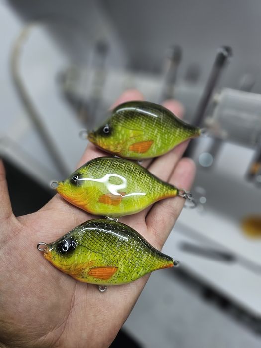 Ръчно изработен джърк модел Bilbo цвят  /щука/ за риболов на щуки