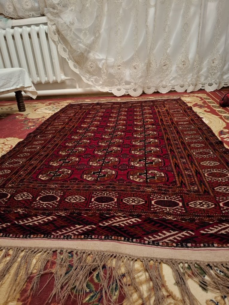 Asl Turkman gilam  1.15×1.80  60 yilgi gilam zich to'qilgan