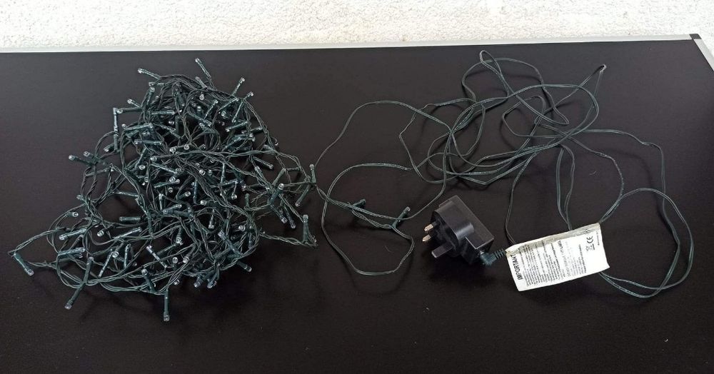 Instalatie alb static pt ornat terasa gradina casa 200 led alb static