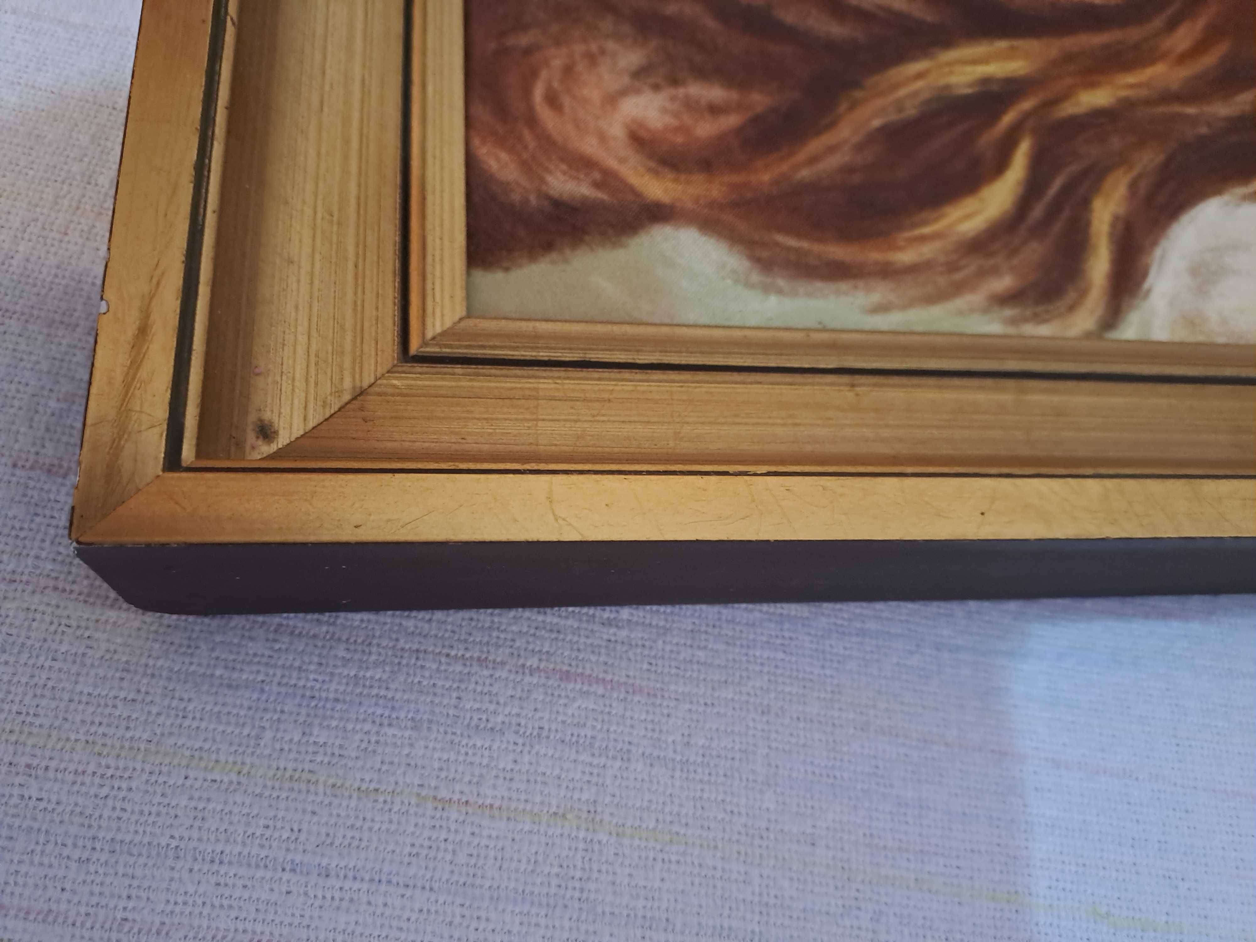 tablou rama lemn stampa pe matase 62x67 cm