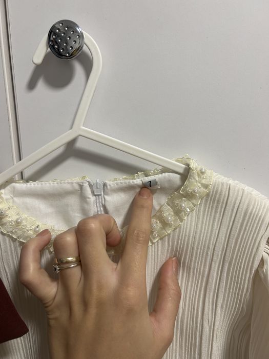 Sarafan nou plisat cu funda maxi detasabila