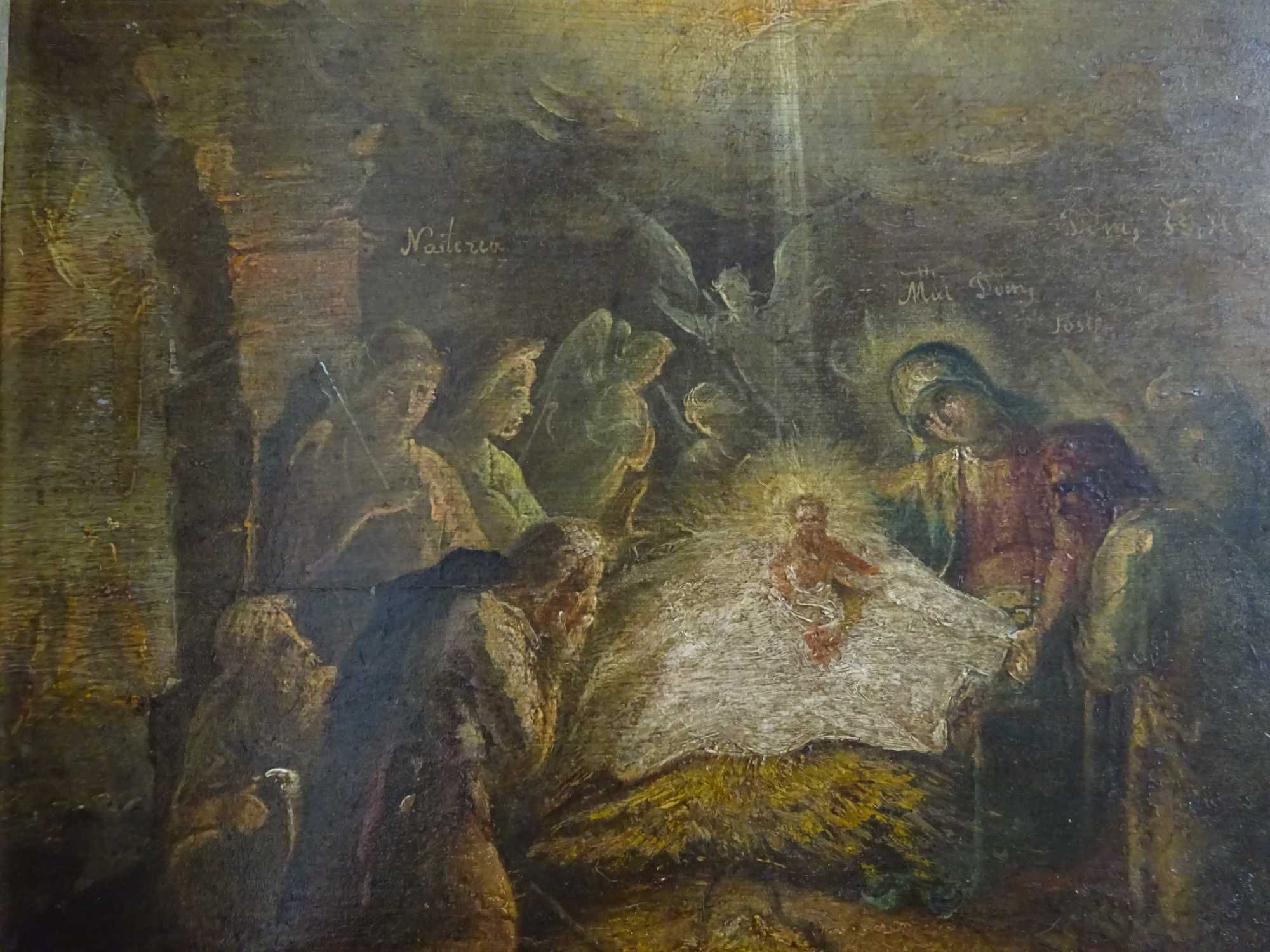 Icoana „Nasterea Domnului”, Gheorghe Ioanid, pictata pe lemn - Veche