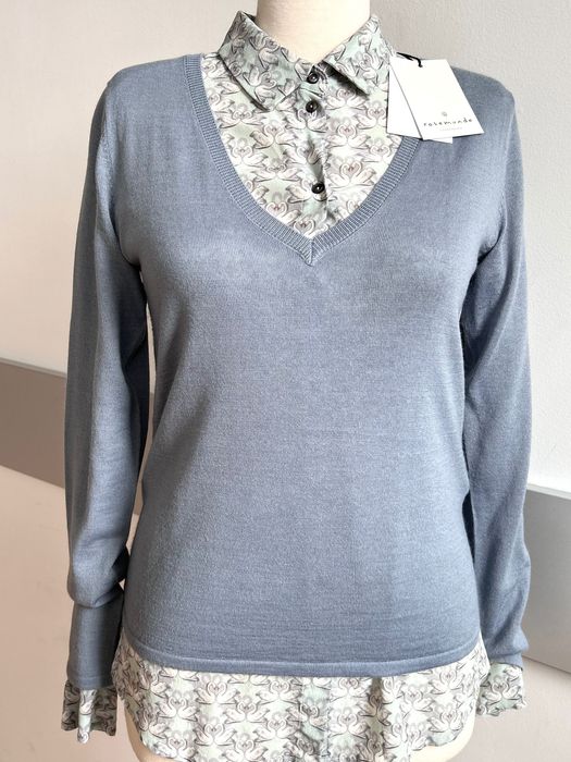 Rosemunde new merino blouse нова хубава блуза фино плетиво