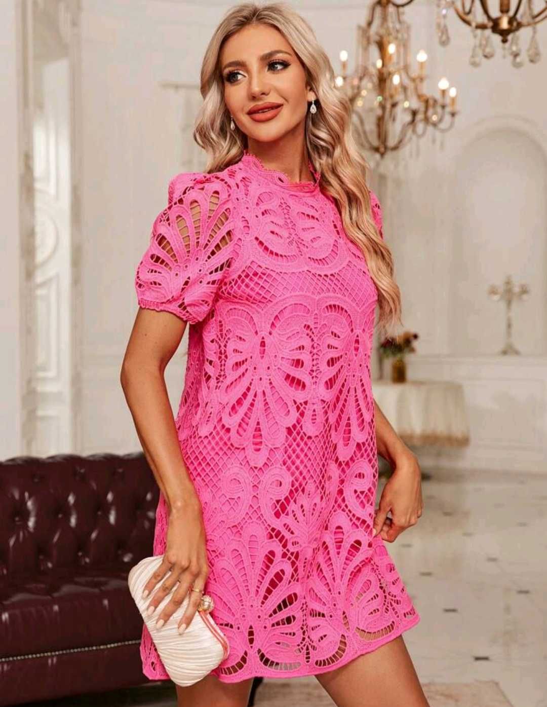 Дамска елегантна дантелена рокля