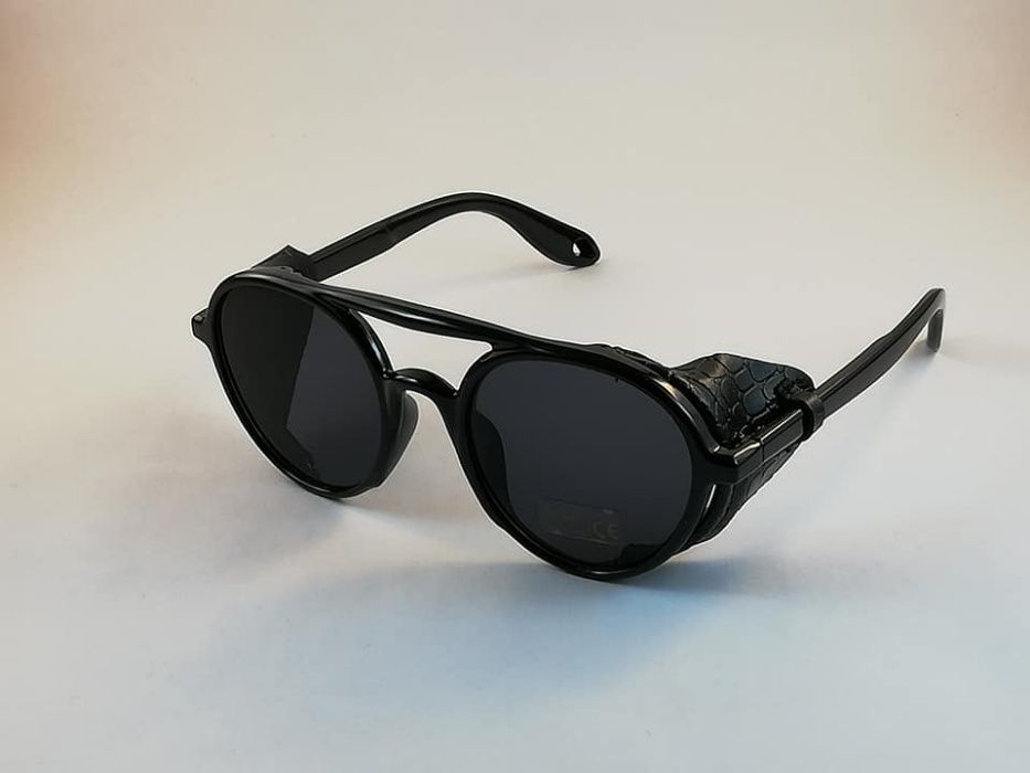 Слънчеви очила Авиатор с кожа отстрани авиатор UV400 кръгли УВ400
