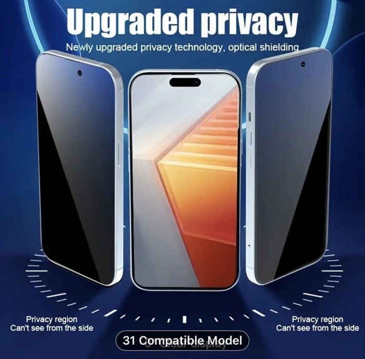  Folie de sticla / 15 Pro Max / Privacy Glass / Easy Install