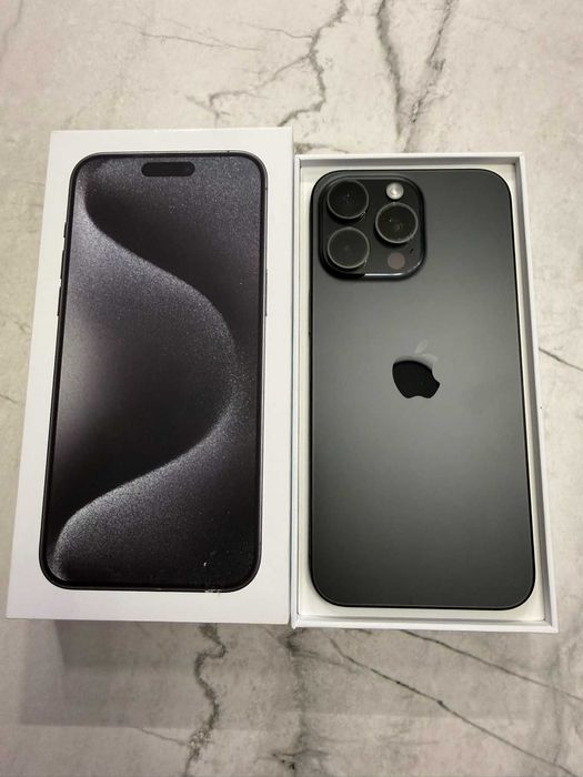 iPhone 15 Pro Max Black Titanium, 256 GB, Като нов