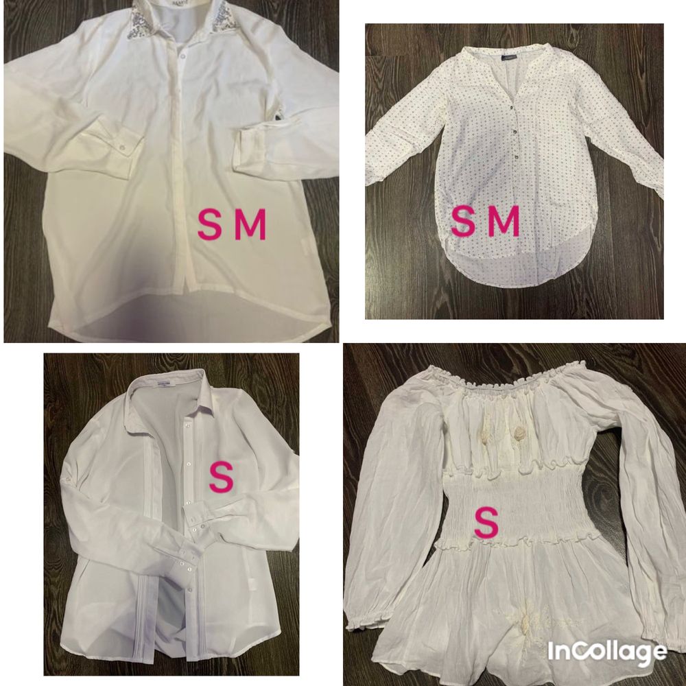 Белая рубашка, рубашки  и блузка женская S M