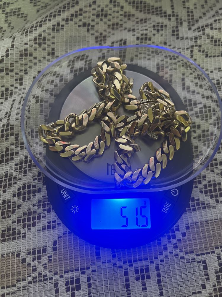 Lanț aur cuban  14 k perfecta stare 250 lei per gram