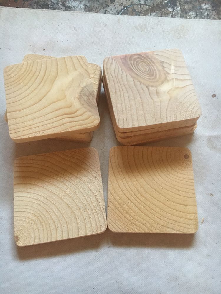 Дървени шайби и плочки