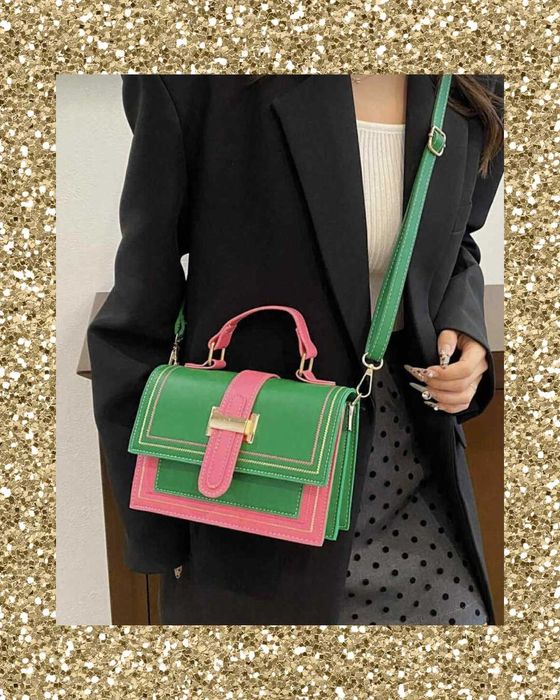 Дамска чанта през рамо "Green Pink Chic"