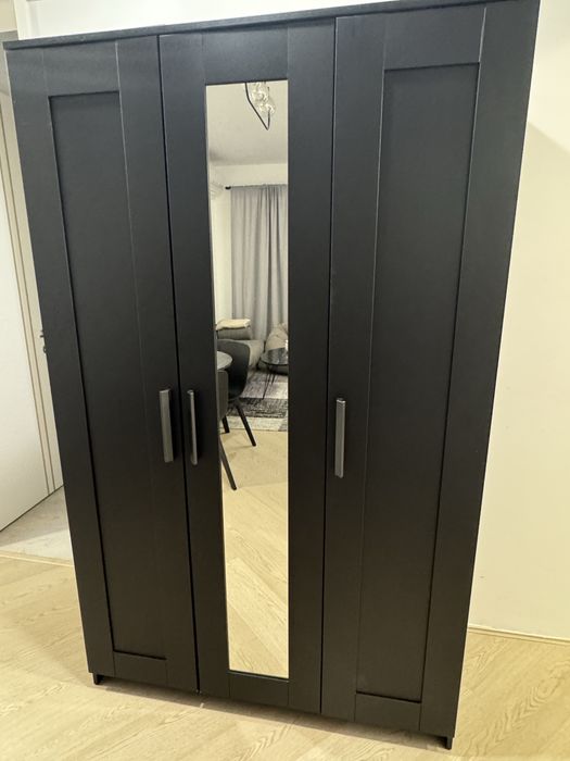 Wooden closet 1.85m* 1.17m* 50 cm dark brown colour