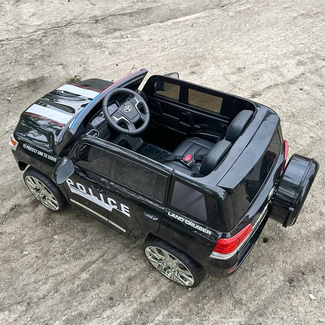 Masinuta electrica de politie, Toyota,pentru 2 copii,160W,12V, premium