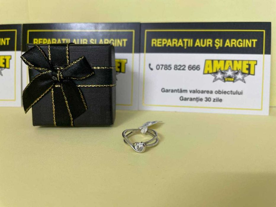 inel aur alb 14k (m1) staramanet