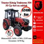Tractor nou marca Konig cu cabina 50 CP Agramix