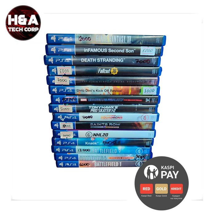 Игры на Sony PS4 новые и б.у. в ассортименте список в описании