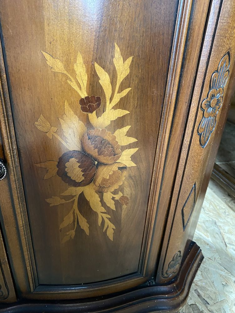 Comoda Lemn Masiv Intarsi Vintage Antic