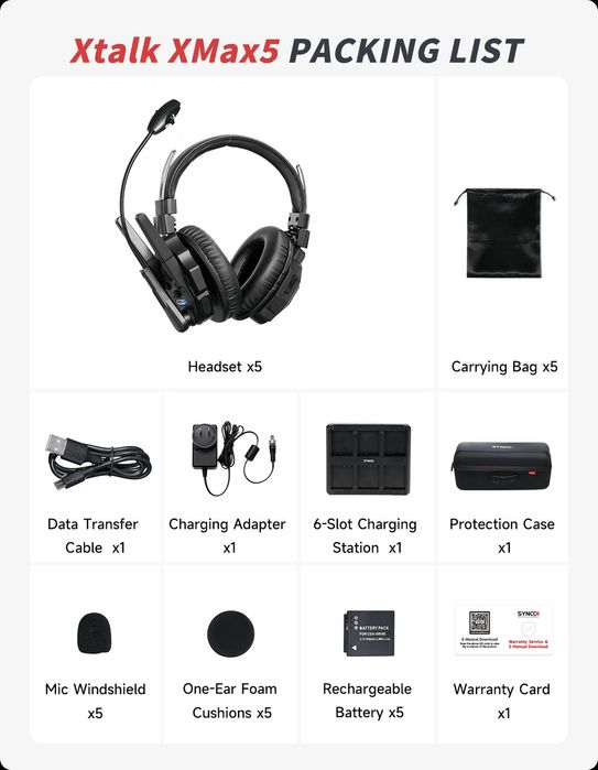 Беспроводные наушники Synco Xtalk Max 5