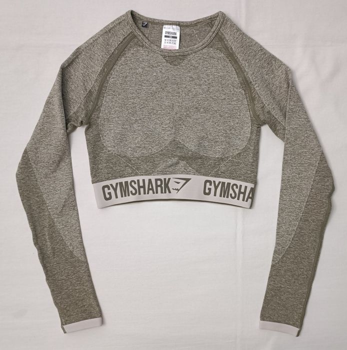 Gymshark Seamless Cropped Long Sleeve Top оригинална блуза XS спорт