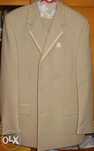 Costum Ginere 3 piese crem Auriu