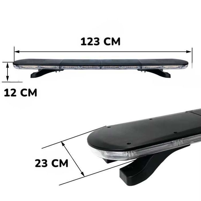 Висок Клас 12-24V 123 см LED Диодна Аварийна лампа Маяк за Пътна Помощ