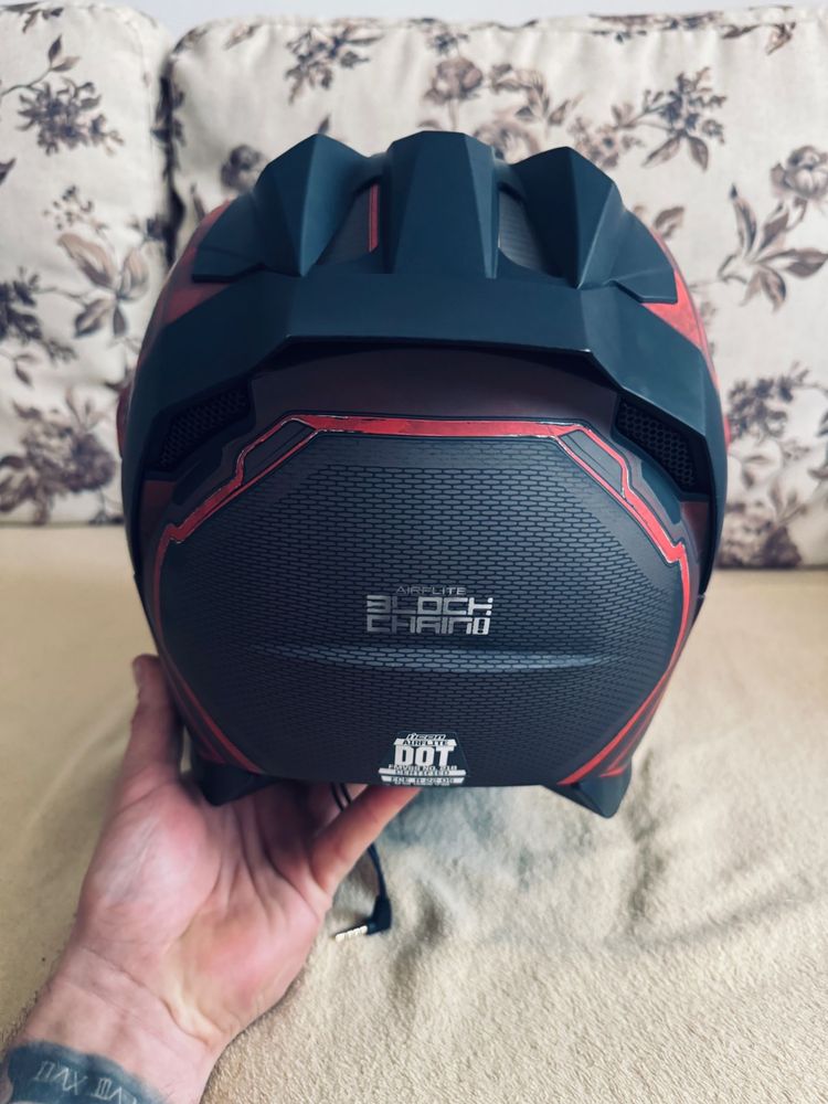 Casca moto Icon Airflite Blockchain RedHelmet