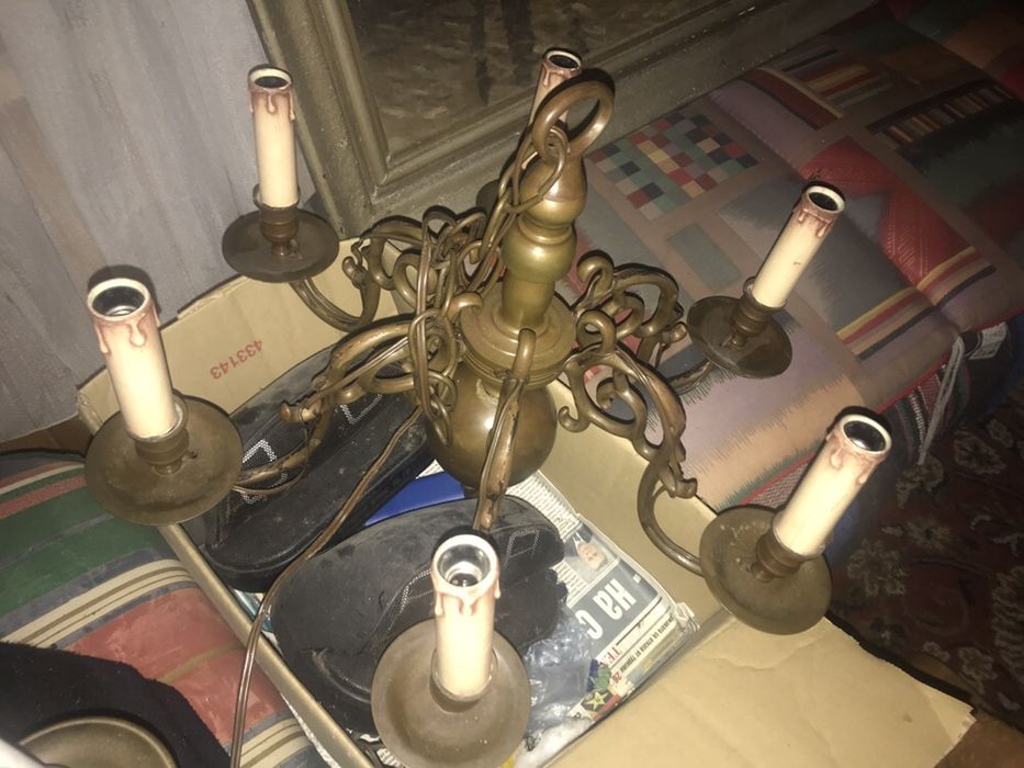 Антични Лампи и полилеи Уникални барокови от дърворезба ковано желязо